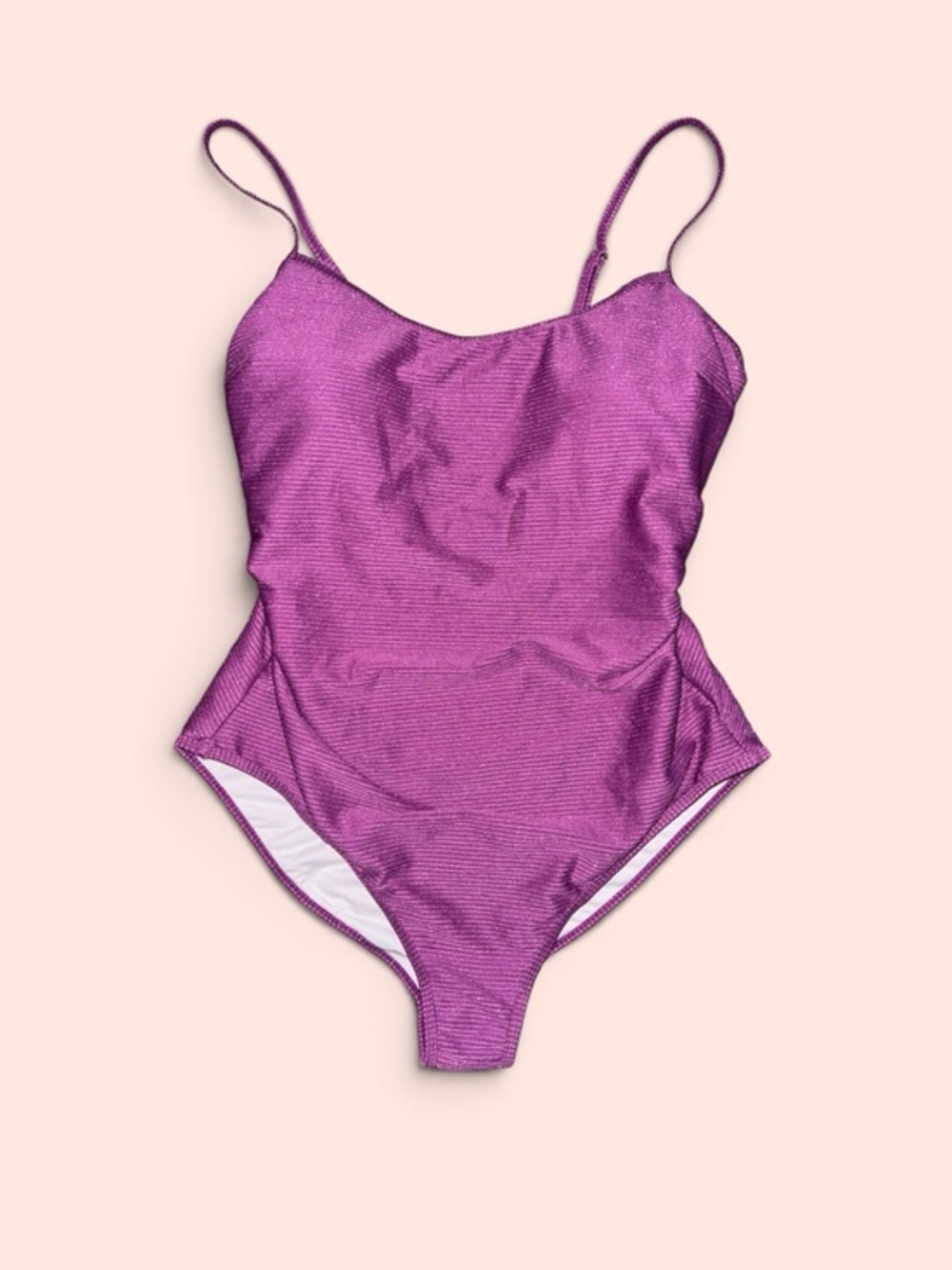 EoMenie Women’s Size 2XL Fuchsia Shimmer 1-PC Bathing Suit Summer Swimwear NWT